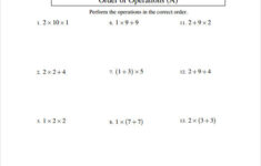 12 Sample Order Of Operations Worksheets Sample Templates