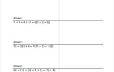 12 Sample Order Of Operations Worksheets Sample Templates