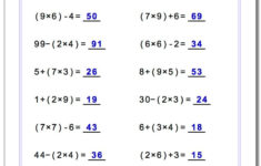 24 Printable Order Of Operations Worksheets To Master PEMDAS