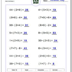 24 Printable Order Of Operations Worksheets To Master PEMDAS