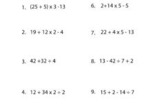 27 Operations With Exponents Worksheet Order Of Operations Worksheets