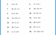 30 Awesome 5th Grade Order Of Operations Worksheet Pdf