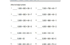 4 Digit Place Value Worksheet Worksheet