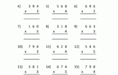 4th Grade Multiplication Worksheets Best Coloring Pages For Kids