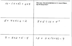 5Th Grade Math Order Of Operations Worksheets Unique 8Th Db excel