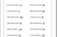 5th Grade Pemdas Worksheets Order Of Operations Worksheet Nested