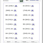 9 6Th Grade Math Worksheet Order Of Operations Pemdas Worksheets