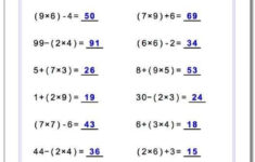 9 6Th Grade Math Worksheet Order Of Operations Pemdas Worksheets