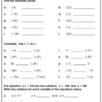 Absolute Value Worksheets Absolute Value Equations Absolute Value
