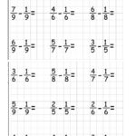 Adding And Subtracting Fractions With Like Denominators Worksheet