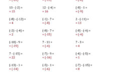 Addition Of Integers With Answers Worksheets Worksheet Hero
