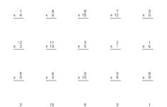 Advanced Multiplication Drills Worksheets You May Select From 256