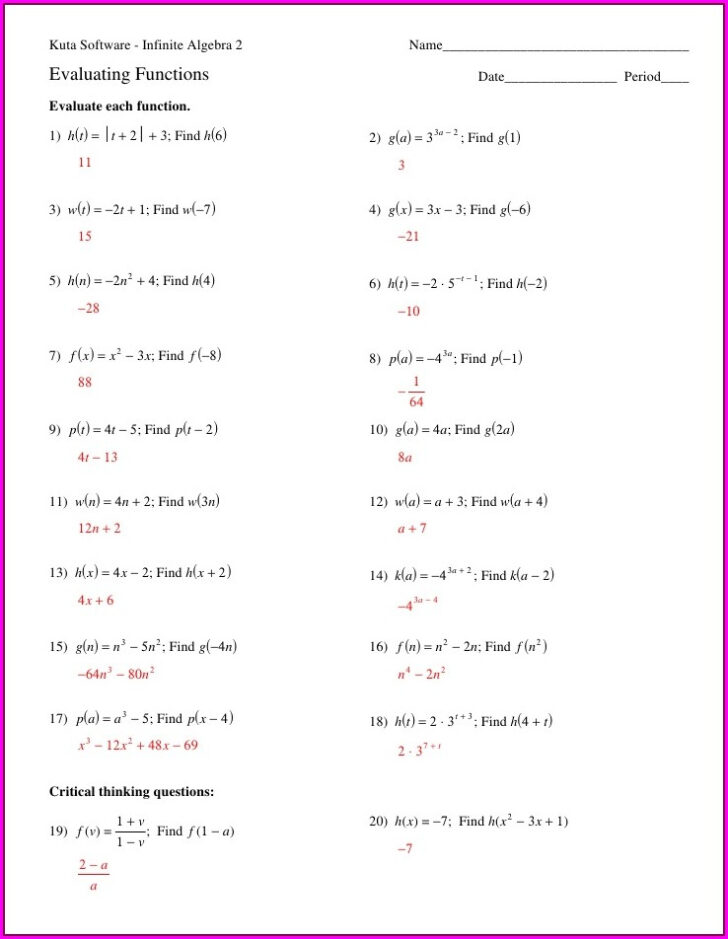 Order Of Operations Scramble Worksheet Answer Key