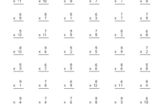 Advanced Times Table Drills This Worksheets Allows You To Select Any
