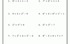 Algebra Worksheet NEW 820 ALGEBRA BODMAS WORKSHEETS