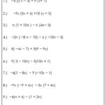 Algebra Worksheets For Simplifying The Equation Algebra Worksheets