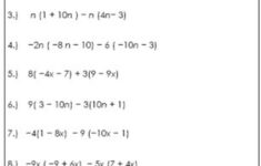 Algebra Worksheets For Simplifying The Equation Algebra Worksheets