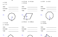 Area Perimeter Geometry Worksheets Area And Perimeter Regular Polygon