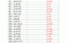 Basic Algebra Worksheets