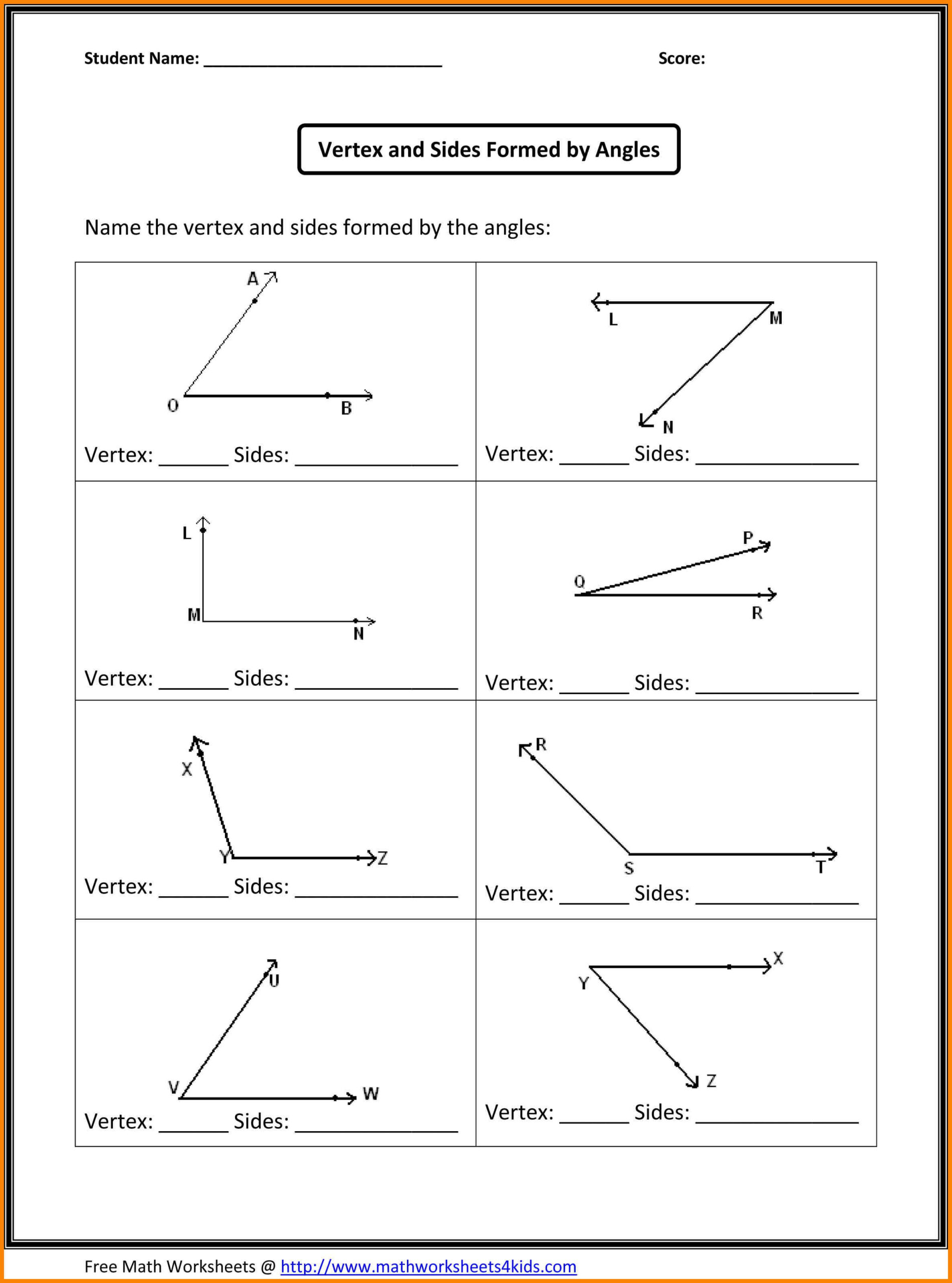 Basic Geometry Terms Worksheet Worksheets For All Download And Share 