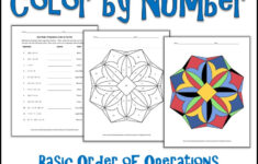 Basic Order Of Operations Color By Number Teaching Resources