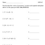 BlueBonkers Free Printable Math Sheets Order Of Operations Exponents