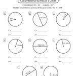 Circumference And Area Of A Circle Worksheet Math Monks