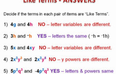 Combining Like Terms Passy s World Of Mathematics