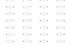 Comparing Integers From 9 To 9 A Integers Worksheet Integers
