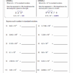 Convert To Standard Notation Scientific Notation Worksheet