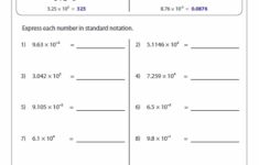 Convert To Standard Notation Scientific Notation Worksheet