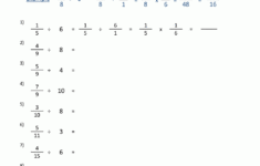 Dividing Fractions By Whole Numbers