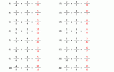 Dividing Fractions Worksheet