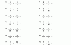 Dividing Fractions Worksheet