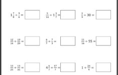 Dividing Fractions Worksheets Fractions Worksheets Dividing