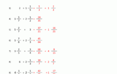 Dividing Mixed Fractions Worksheet