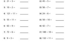 Division Drills Worksheet Set 1 Childrens Educational Workbooks