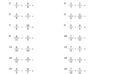 Division Using Fraction Worksheet School