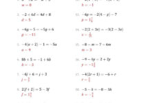 Equations With Parentheses Worksheet