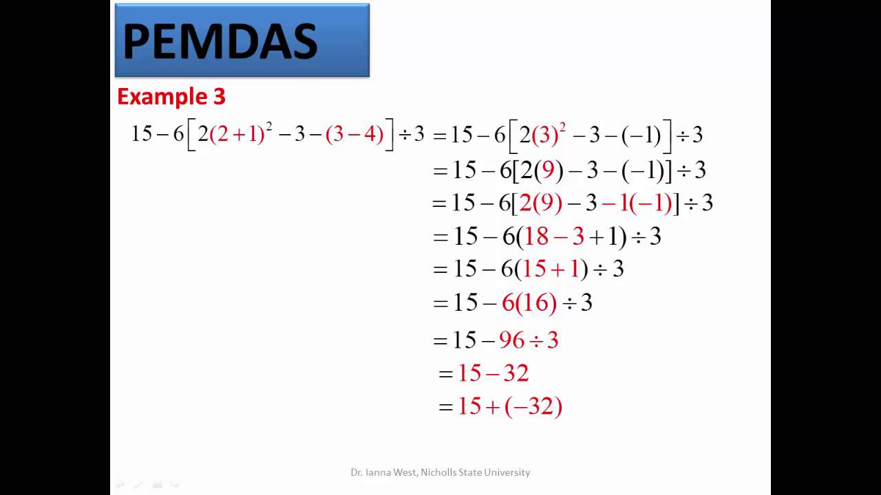 Exponents Square Roots And Order Of Operations Part 2 Order Of 