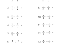 Fraction Review Worksheet Worksheets Worksheets
