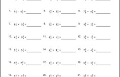 Fractions Mixed Operations Worksheet