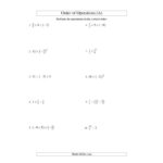 Fractions Order Of Operations Two Steps Including Negative Fractions