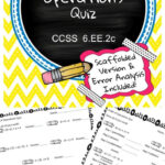 Free 5 Question Order Of Operations Quiz Scaffolded Version Included