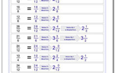 Free Reducing Fractions Worksheets Simple Fractions And Improper