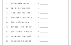 Grade 4 Math Order Of Operation II