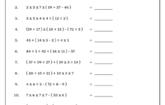 Grade 4 Math Order Of Operation III