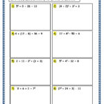 Grade 4 Maths Resources 1 8 Order Of Operations Printable Worksheets
