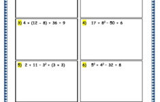 Grade 4 Maths Resources 1 8 Order Of Operations Printable Worksheets