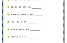 Grade 4 Maths Resources 1 8 Order Of Operations Printable Worksheets
